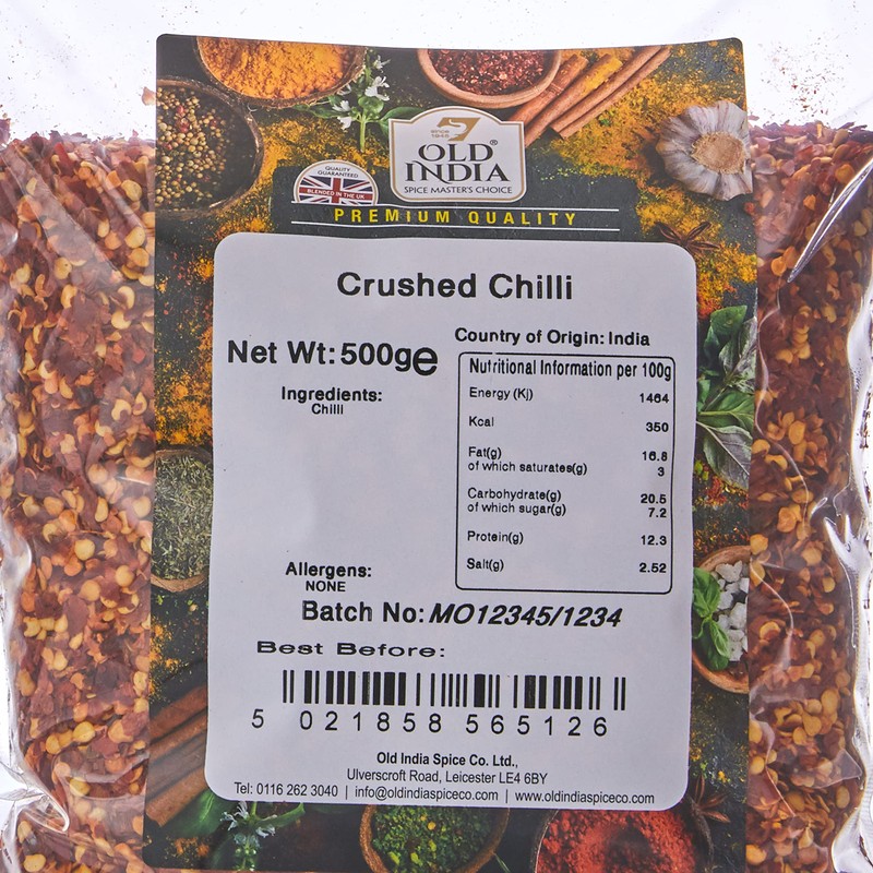 Old India Crushed Chilli 500 g