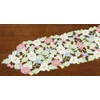 Spring Flower Table Runner Embroidered Flowery Table Placemats Floral Cutwork