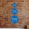 Signs ByLITA Circle GYM: Re-Rack Your Weights Sign (azul) -