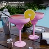 Valentine Vacuum Sealed Margarita Glass with Lid Break-Resistant Stainless Steel