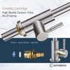 Stainless Steel Cold Water Kitchen Sink Faucet Brushed Nickel Bathroom