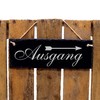 Exit Sign with Arrow Left or Right - Slate Engraved