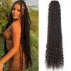 RuiYok 9 Packs Island Twist Crochet Hair with Curly Ends 30 Inch Bohemian Senegalese Twist Crochet Braids with Curls Pre Looped Boho Twist Crochet Braids for Black Women Braiding Hair Extensions 4#