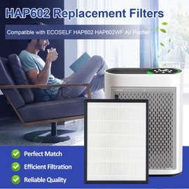 XBGG HAP602 Replacement Filter Compatible with ECOSELF Air Purifier