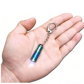 Nitefox e1 Smallest Keychain Flashlight Tiny Micro Mini Key Ring Light Bright Long Lifetime Waterproof for Everyday EDC Emergency Dog Walking Sleeping Reading Nice Gift (Colorful Stainless Steel)