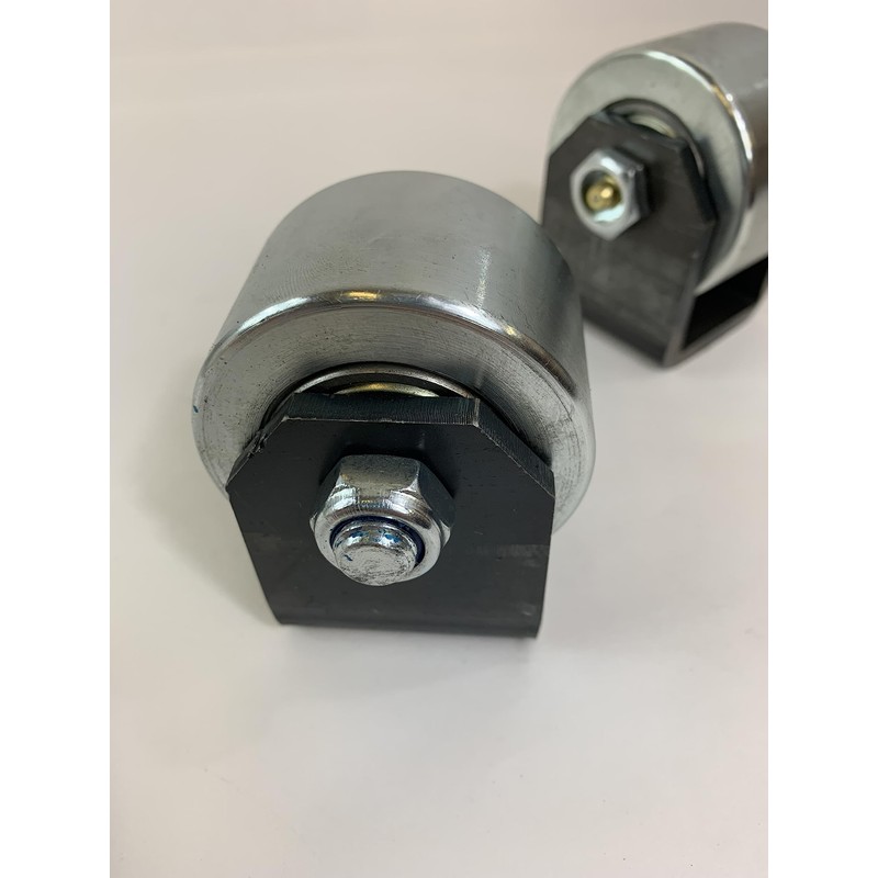 Set of 2 Weld On Trailer Tail Drag Casters, Solid