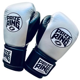 PRIZE RING Boxing Gloves "Professional SS" Silver/Black (14oz)