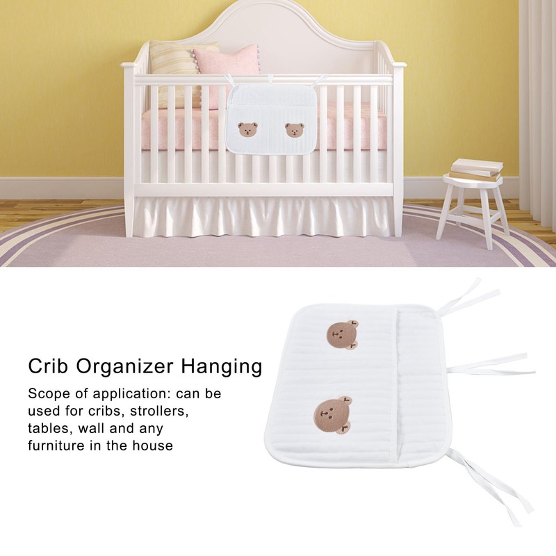 Crib Organizer Hanging Cute Patterns Soft Cotton Practical Storage Supplies