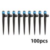 100Pc Fountain Drip Irrigation Emitters Sprayer Adjustable Micro Sprinkler Heads