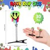 30 Pcs Glow Rave Trinkets Festival Smile Hair Clip Rave