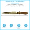 Thorness Wooden Handle Letter Opener, Brass-Plated Split File, Envelope Opener