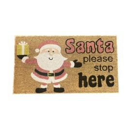 Melody Jane Dolls House Door Mat “Santa Please Stop Here” Miniature Hall Step Accessory 1:12