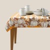 Kuderiy Fall Pumpkins Checkered Rectangle Tablecloth White and Orange Buffalo