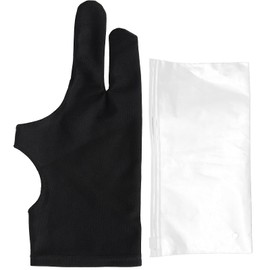 Fdit 2 Finger Painting Gloves, Dirt-Resistant Artist Gloves for Drawing Tablet, Two Finger Graphic Painting Glove (M)