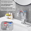 GGStudy Chrome Bathroom Faucet Swan Shape Single Handle One Hole