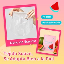 Set de Cuidado Facial BeauBase Sandía Niacinamida 8 Piezas, Rutina Completa con Limpiador, Tónico, Sérum, Contorno de Ojos y Crema, Mascarilla y Accesorios, para Mujer y Chica