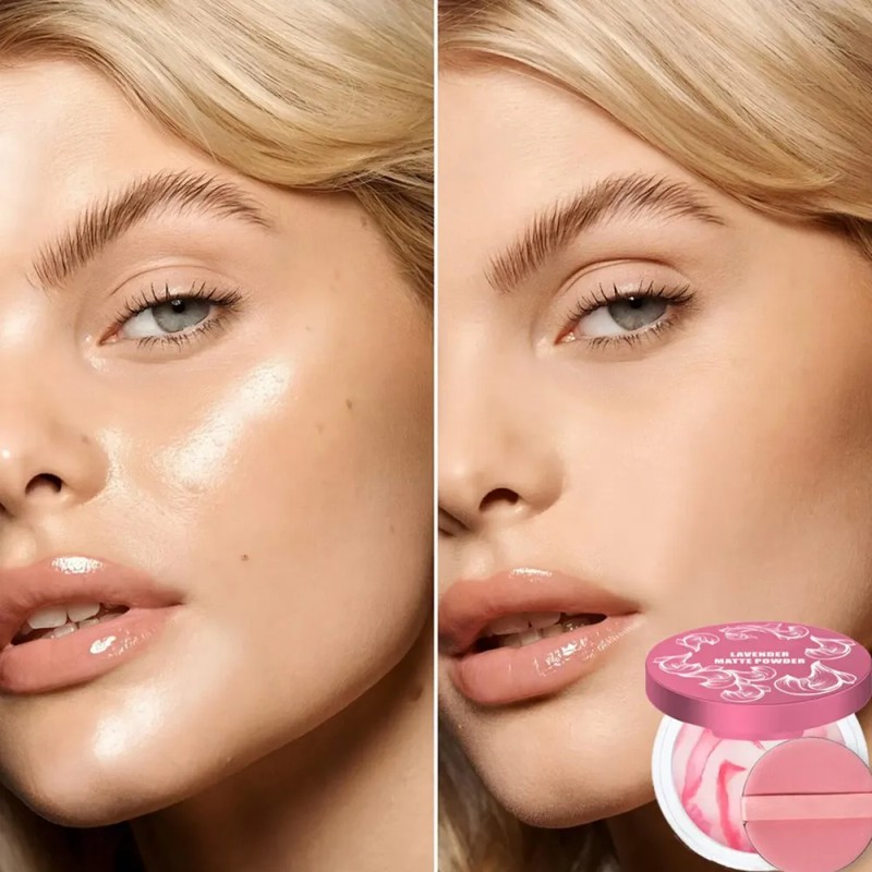 Polvo Compacto Para El Rostro Polvo Mate Maquillaje Base Imp