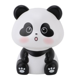 Pomya Nodding Panda Solar Panda Figurine Animal Sculpture Energy-Saving Environmental-Friendly Vivid Car Dashboard (Heart Eyes)