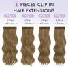 Sofeiyan Clip-In Extensions, 4 Pieces, 50 cm Long Wavy Hair