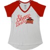 Big Boy Shaw Bears S4 Womens V-Neck Tee [Grey -