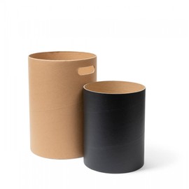 Modulor Waste Paper Bin Made of Sturdy Hard Paper for Office, Study, Children's Room, Diameter 23 cm, Volume 12 L, Brown