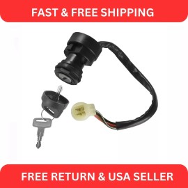 Caltric Ignition Key Switch for Yamaha Warrior 350 YFM350 1987 88 89 90 91 92 93 94 1995