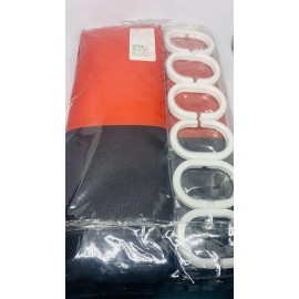 Unbranded BATHROOM SHOWER CURTAIN 180x180 Cm WITH MATCHING COVERED HOOKS  % Polyester