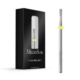 MelodySusie 2.3mm Inverted Tapered R Cut Nail Drill Bit, Professional Safety Carbide Under Nail Cleaner for Cuticle Dead Skin Nail Prepare, Manicure Nail Salon Supply, XF, Silver