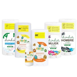 DIADIE Desodorante natural, Elimina mal olor, multipack familiar 6 Pack