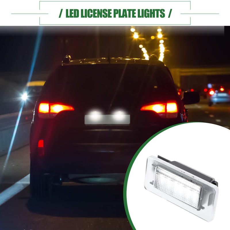 Motoforti LED License Plate Lights, Rear Tag Light Kit Assembly,