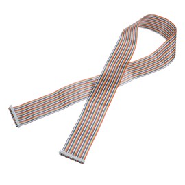 MECCANIXITY IDC Rainbow Wire Flat Ribbon Cable 2.54mm Pitch 50 Pin Connection Line FC Dual Female Gray Connector for DIY Experiment 4 Ft Length 1 Pcs