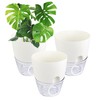 Relota Pack of 3 Flower Pot, White, 15.3 cm Width,