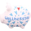 KCG Piggy Bank Wellness Day Ceramic Money Box with Rubber