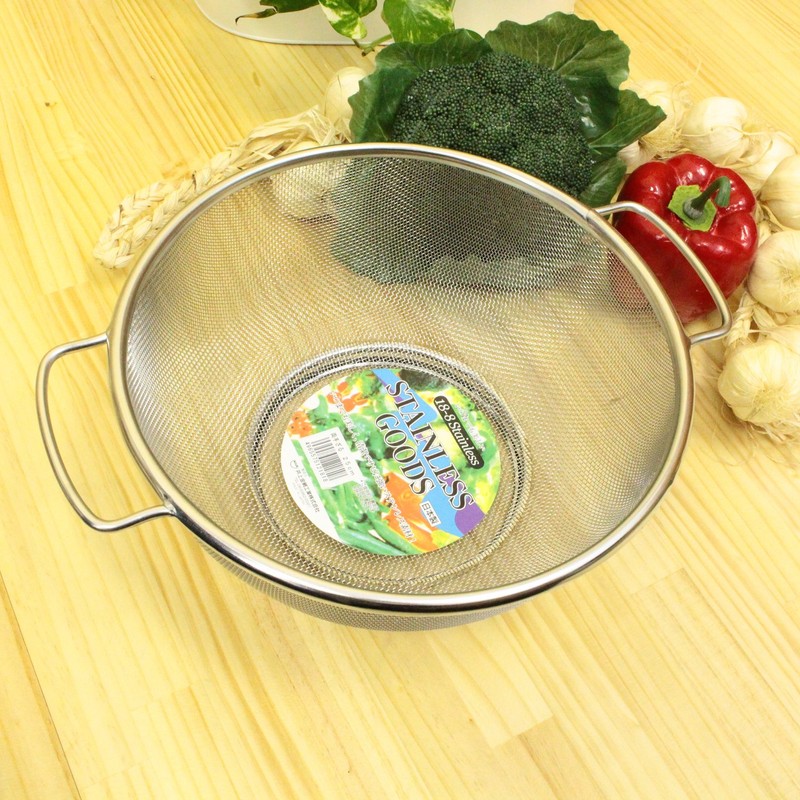 Inoue Kaami Industrial Living Strainer with Both Hands, 9.8 inches