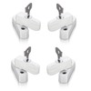 XFORT® 4 Pack Door Jammer and Window Locks for uPVC