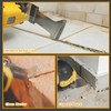 AMZWEI 8PCS Diamond Oscillating Tool Blades, Curved Edge Long Multi