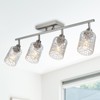 VINLUZ 2-Light Brushed Nickel Directional Spotlight Track Lighting Kit with