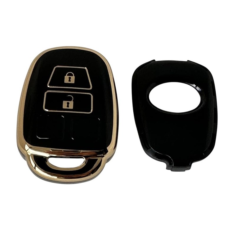 Kinotaka 2 Button Keyless TPU Key Cover for Toyota Vitz