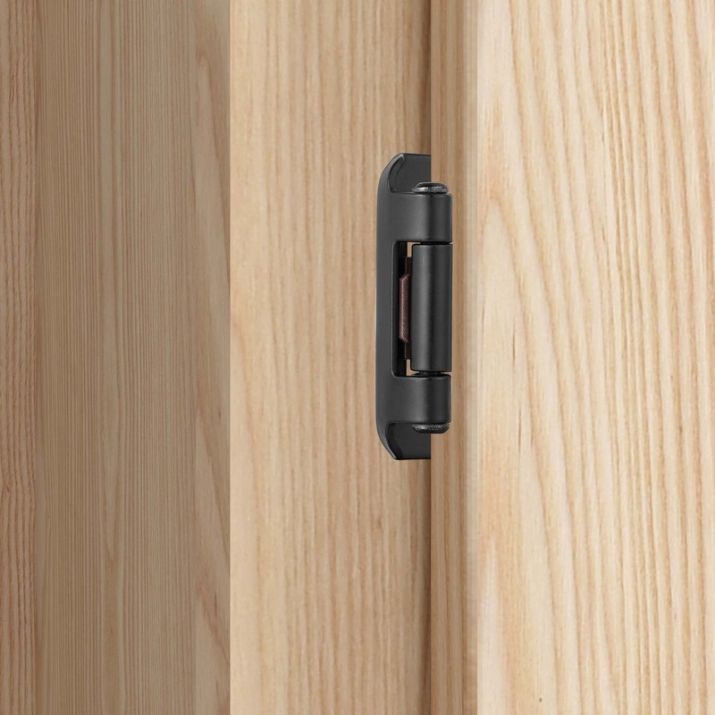 Vallecloud 4 Pack (2 Pair) Matte Black Cabinet Hinges for