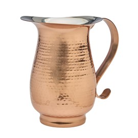 Godinger Beverage Pitcher Hot, Cold Water Jug, Juice and Iced Tea Beverage Carafe Hammered Design