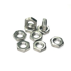 M6 (6mm) Hex Half Lock Nut - A2 Stainless Steel (Pack of 20)