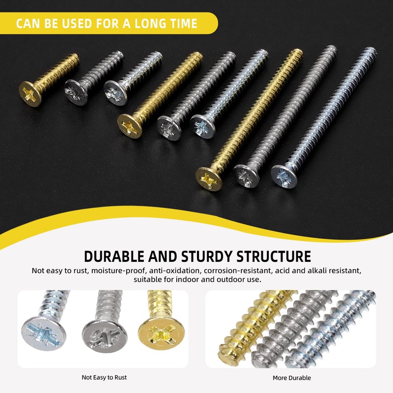 Mardatt 301Pcs M3.2 x 15/25/40mm Countersunk Flat Head Machine Screws