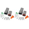 2pc 4 Pin Fits Deutsch Dt Series Multi Plug Waterproof