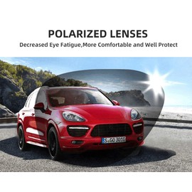 ROCKBROS Polarized Sports Sunglasses UV Protection Cycling Glasses for Men Women Outdoor Running Driving Fishing Golfing Red