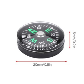 DEWIN Pocket Compass, Pack of 12, 20 mm Mini Pocket Oil Compass for Hiking, Camping, Outdoor Activities, Accessories