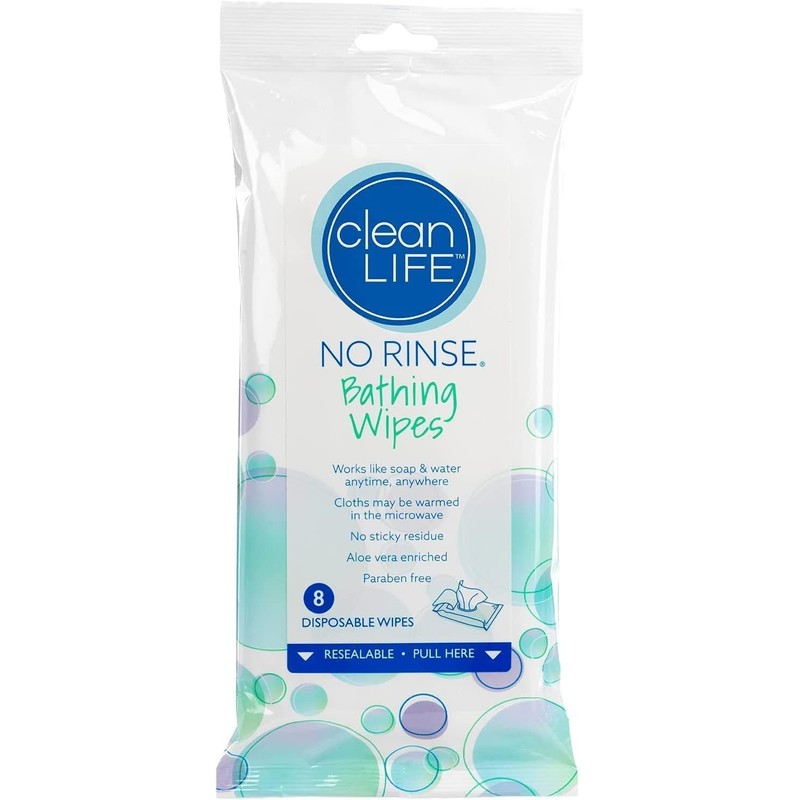 Cleanlife No Rinse Bathing Wipes