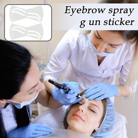 Brow Mapping Guide Paper - Airbrush Brow Mapping Template,10 Pairs Eyebrow Dyeing Shaper, Eyebrow Protection Film Strips For Tinting Makeup