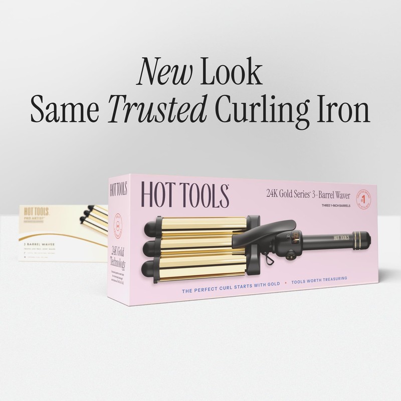 Hot Tools Pro Artist 24K Gold Digital 3 Barrel Hair