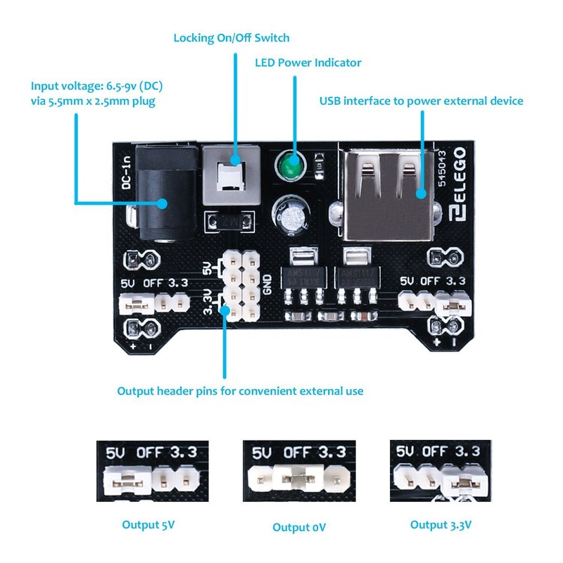 ELEGOO Improved Electronic Electronics Kit for Arduino Electronic Learning Kit