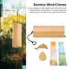 Bamboo Wind Chimes Metal Waterproof Japanese Chord Windchime Windbell for